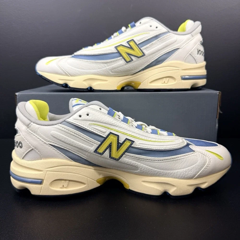 New Balance 1000 Mens Size 8.5 Shoes M1000CA‎ Sea Salt Heron Blue Sneaker White